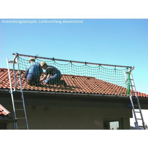 Montierte BAVARIA Leitern Dachschutzwand mit Geländerpfosten 7701 zum Einhängen